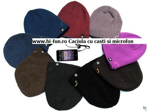 Caciula cu casti si microfon - Pret | Preturi Caciula cu casti si microfon