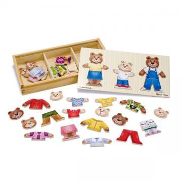 Melissa &amp; Doug - Set de joaca - Imbraca familia de ursuleti - Pret | Preturi Melissa &amp; Doug - Set de joaca - Imbraca familia de ursuleti