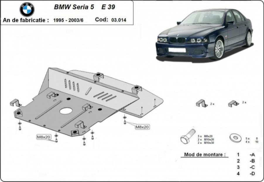 Scut auto metalic BMW seria 5 - Pret | Preturi Scut auto metalic BMW seria 5