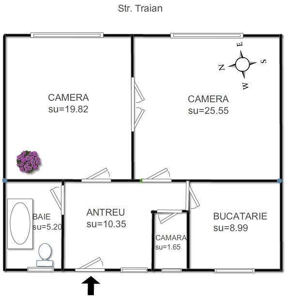 Apartament 2 camere, semicentral, 71mp 49000euro - Pret | Preturi Apartament 2 camere, semicentral, 71mp 49000euro
