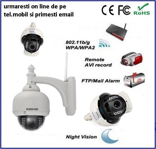 Ip wireless camera pt exterior cu zoom - Pret | Preturi Ip wireless camera pt exterior cu zoom