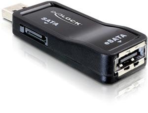 Adaptor USB 2.0 la eSATAp si SATA, Delock - Pret | Preturi Adaptor USB 2.0 la eSATAp si SATA, Delock