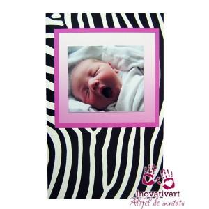 Invitatie botez Bebe trendy IB6 - Pret | Preturi Invitatie botez Bebe trendy IB6