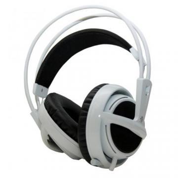 Casti SteelSeries Siberia V2, full size, microfon retractabil, control volum, piele, white, placa sunet integrata, USB, SS-51102 - Pret | Preturi Casti SteelSeries Siberia V2, full size, microfon retractabil, control volum, piele, white, placa sunet integrata, USB, SS-51102