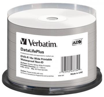 VERBATIM DVD-R 16x, printabil, no ID, Spindle 50 bucati, (43734) - Pret | Preturi VERBATIM DVD-R 16x, printabil, no ID, Spindle 50 bucati, (43734)