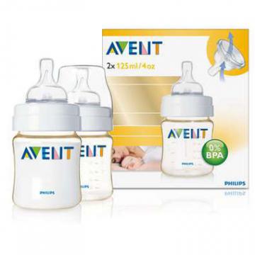 Set biberoane 125 ml - pes 0% bpa - Philips Avent doua bucat - Pret | Preturi Set biberoane 125 ml - pes 0% bpa - Philips Avent doua bucat