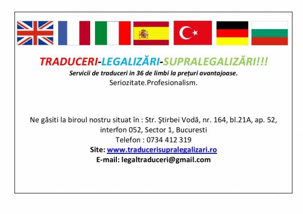 Traduceri Legalizari Supralegalizari - Pret | Preturi Traduceri Legalizari Supralegalizari