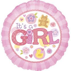 Balon botez folie metalizata 45cm ITs A GIRL PINK - Pret | Preturi Balon botez folie metalizata 45cm ITs A GIRL PINK