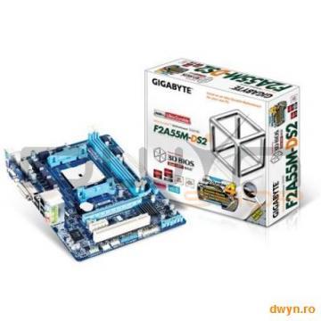 GIGABYTE Main Board Desktop AMD A55 (SFM2, DDR3, LAN,DVI/VGA, USB2.0, SATA II/RAID) mATX Retail - Pret | Preturi GIGABYTE Main Board Desktop AMD A55 (SFM2, DDR3, LAN,DVI/VGA, USB2.0, SATA II/RAID) mATX Retail