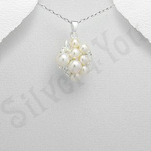 Silver4You.ro - Pandantiv argint perle albe zircon - Pret | Preturi Silver4You.ro - Pandantiv argint perle albe zircon