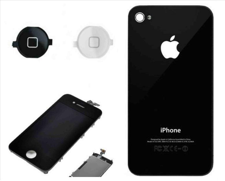 Pachet complet iPhone 4S Negru (fata + spate + buton) - Pret | Preturi Pachet complet iPhone 4S Negru (fata + spate + buton)