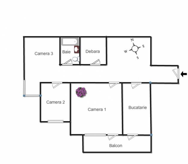 Apartament 3 camere, Manastur - Pret | Preturi Apartament 3 camere, Manastur