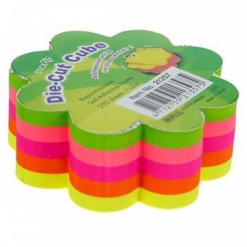 Stick notes cub color - floare, 67 x 67 mm, HOPAX - 5 culori fluorescente - Pret | Preturi Stick notes cub color - floare, 67 x 67 mm, HOPAX - 5 culori fluorescente