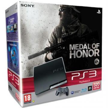 Consola Sony PlayStation 3 Slim, 320GB + Joc Medal of Honor - Pret | Preturi Consola Sony PlayStation 3 Slim, 320GB + Joc Medal of Honor