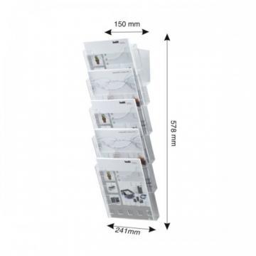 Dysplay modular de perete (fisier mural), 5 x A4, HELIT - transparent cristal - Pret | Preturi Dysplay modular de perete (fisier mural), 5 x A4, HELIT - transparent cristal