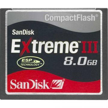 Card memorie SanDisk Compact Flash Extreme III 8GB - Pret | Preturi Card memorie SanDisk Compact Flash Extreme III 8GB