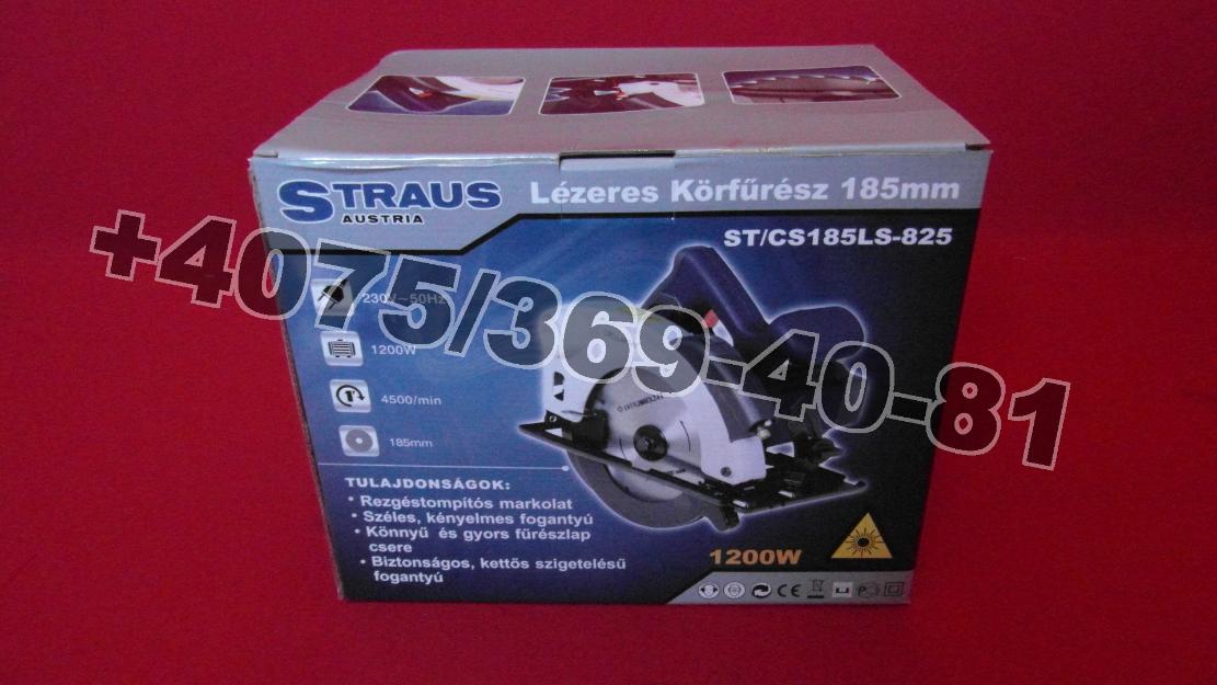 Straus Fierastrau circular de mână laser 1200W 185mm circular NOU - Pret | Preturi Straus Fierastrau circular de mână laser 1200W 185mm circular NOU