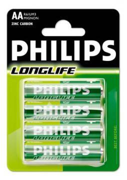 Philips baterii Long Life R6 (AA), 4 bucati/blister - Pret | Preturi Philips baterii Long Life R6 (AA), 4 bucati/blister