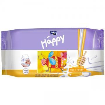Servetele umede Happy Milk &amp; Honey - Pret | Preturi Servetele umede Happy Milk &amp; Honey