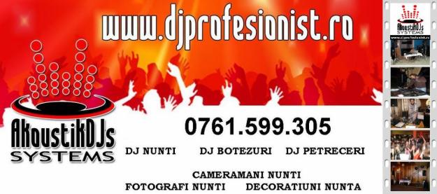 Dj nunta,Dj botez,Filmare nunta,Cameraman evenimente private,Fotografii (Nu poze) - Pret | Preturi Dj nunta,Dj botez,Filmare nunta,Cameraman evenimente private,Fotografii (Nu poze)