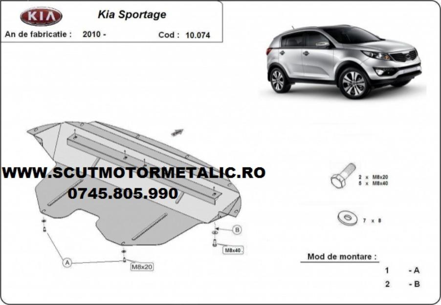 Scut motor metalic Kia Sportage - Pret | Preturi Scut motor metalic Kia Sportage