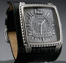 Ceas GUESS CREST BLACK WIDE LEATHER CUFF U85009G1 - Pret | Preturi Ceas GUESS CREST BLACK WIDE LEATHER CUFF U85009G1