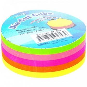 Stick notes cub color - cerc, 67 x 67 mm, HOPAX - 5 culori fluorescente - Pret | Preturi Stick notes cub color - cerc, 67 x 67 mm, HOPAX - 5 culori fluorescente