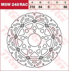 MSW248 RAC - disc de frana racing TRW - fata - Pret | Preturi MSW248 RAC - disc de frana racing TRW - fata