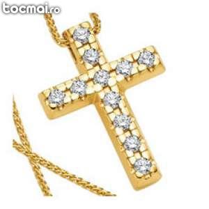 Medalion cruciulita MONCARA din aur 18 K cu diamante - Pret | Preturi Medalion cruciulita MONCARA din aur 18 K cu diamante