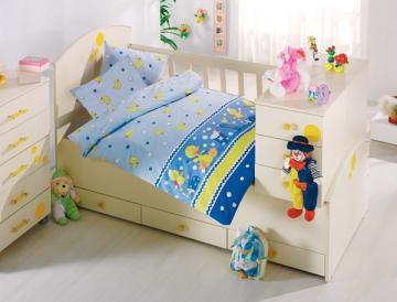 Lenjerie de pat pentru bebelusi Altinbasak Mak Mak albastru - Pret | Preturi Lenjerie de pat pentru bebelusi Altinbasak Mak Mak albastru