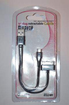 Cablu USB tata la microUSB si iPhone iPad - Pret | Preturi Cablu USB tata la microUSB si iPhone iPad