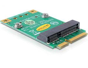 Adaptor Mini PCI Express half-size la full-size, Delock 65229 - Pret | Preturi Adaptor Mini PCI Express half-size la full-size, Delock 65229