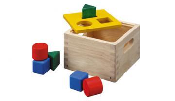 Plan Toys jucarii lemn Forme geometrice in cutie - Pret | Preturi Plan Toys jucarii lemn Forme geometrice in cutie