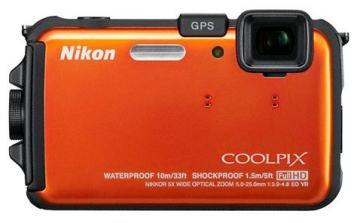 Camera digitala Nikon Coolpix AW100, 16Mp, 5x optic, 4x digital, 3" Display, Full HD, GPS, rezistenta apa, portocaliu - Pret | Preturi Camera digitala Nikon Coolpix AW100, 16Mp, 5x optic, 4x digital, 3" Display, Full HD, GPS, rezistenta apa, portocaliu