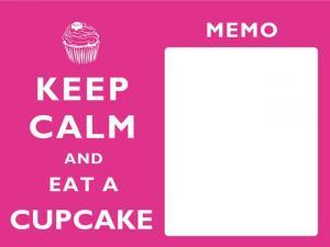 Keep Calm Cupcake Metal Memo Board - Pret | Preturi Keep Calm Cupcake Metal Memo Board