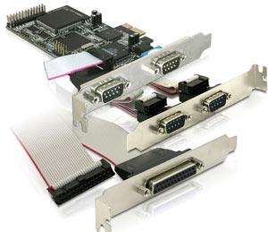 Placa PCI-Express 4 X Serial, 1 X paralel, Delock 89177 - Pret | Preturi Placa PCI-Express 4 X Serial, 1 X paralel, Delock 89177