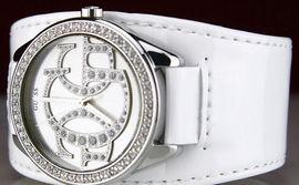 Ceas GUESS U95108L1 Crystals White Leather - Pret | Preturi Ceas GUESS U95108L1 Crystals White Leather