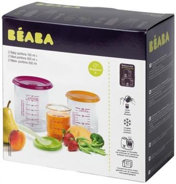 Set 6 recipiente ermetice pentru hrana Beaba - Pret | Preturi Set 6 recipiente ermetice pentru hrana Beaba