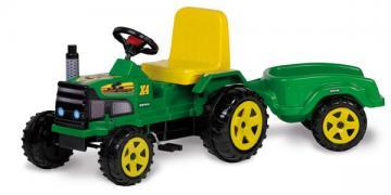 Tractor cu pedale si remorca FARMER Green - Pret | Preturi Tractor cu pedale si remorca FARMER Green
