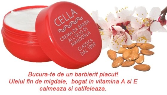 Crema naturala de barbierit CELLA din ulei de migdale! - Pret | Preturi Crema naturala de barbierit CELLA din ulei de migdale!