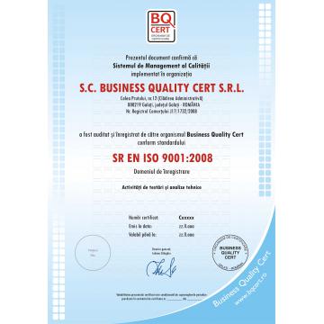 Certificat calitate conform SR EN ISO 9001:2001 - Pret | Preturi Certificat calitate conform SR EN ISO 9001:2001