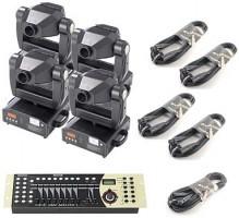 Set de Lampi Stairville - Moving Head 4pc Set DMX MV250H - Pret | Preturi Set de Lampi Stairville - Moving Head 4pc Set DMX MV250H