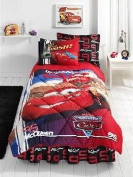 Set dormitor copii Disney Cars Mc Quenn V01 rosu - Pret | Preturi Set dormitor copii Disney Cars Mc Quenn V01 rosu