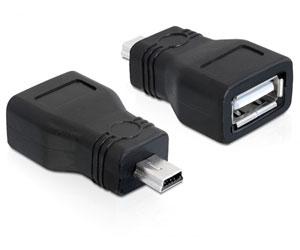 Adaptor USB 2.0 M la conector mini USB T, Delock 65277 - Pret | Preturi Adaptor USB 2.0 M la conector mini USB T, Delock 65277