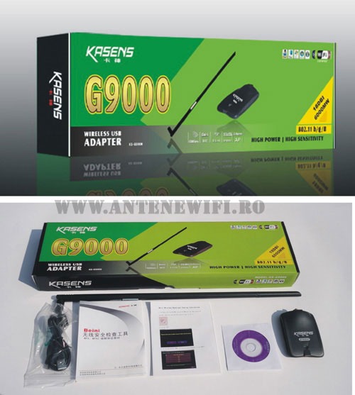 Adaptor Wifi Wireless Kasens G9000 6000MW Antena 18 dbi - Pret | Preturi Adaptor Wifi Wireless Kasens G9000 6000MW Antena 18 dbi