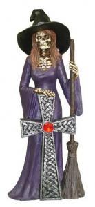 Skeleton Witch with Cross (in Colour) - Pret | Preturi Skeleton Witch with Cross (in Colour)