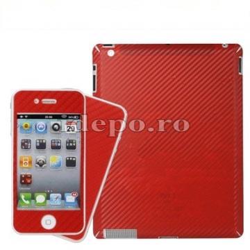 Folii carbon iPhone 4/4S +iPad 2/3 Accesorii iPad, iPhone - Pret | Preturi Folii carbon iPhone 4/4S +iPad 2/3 Accesorii iPad, iPhone