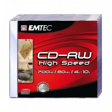 CD-RW 700MB-80min. Slimcase, 4-10x, EMTEC - Pret | Preturi CD-RW 700MB-80min. Slimcase, 4-10x, EMTEC
