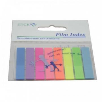 Stick index plastic transparent color 45 x 8 mm, 8 x 20 buc/set, HOPAX - 8 culori neon - Pret | Preturi Stick index plastic transparent color 45 x 8 mm, 8 x 20 buc/set, HOPAX - 8 culori neon