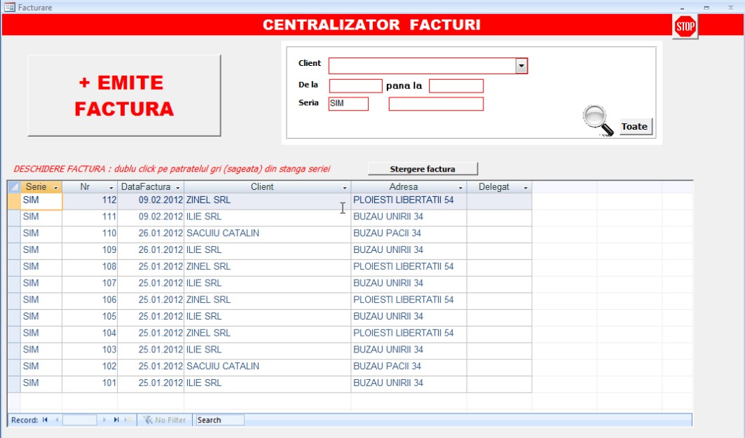 Program Facturare (individual sau in lot) in format Access sau XLS - Pret | Preturi Program Facturare (individual sau in lot) in format Access sau XLS